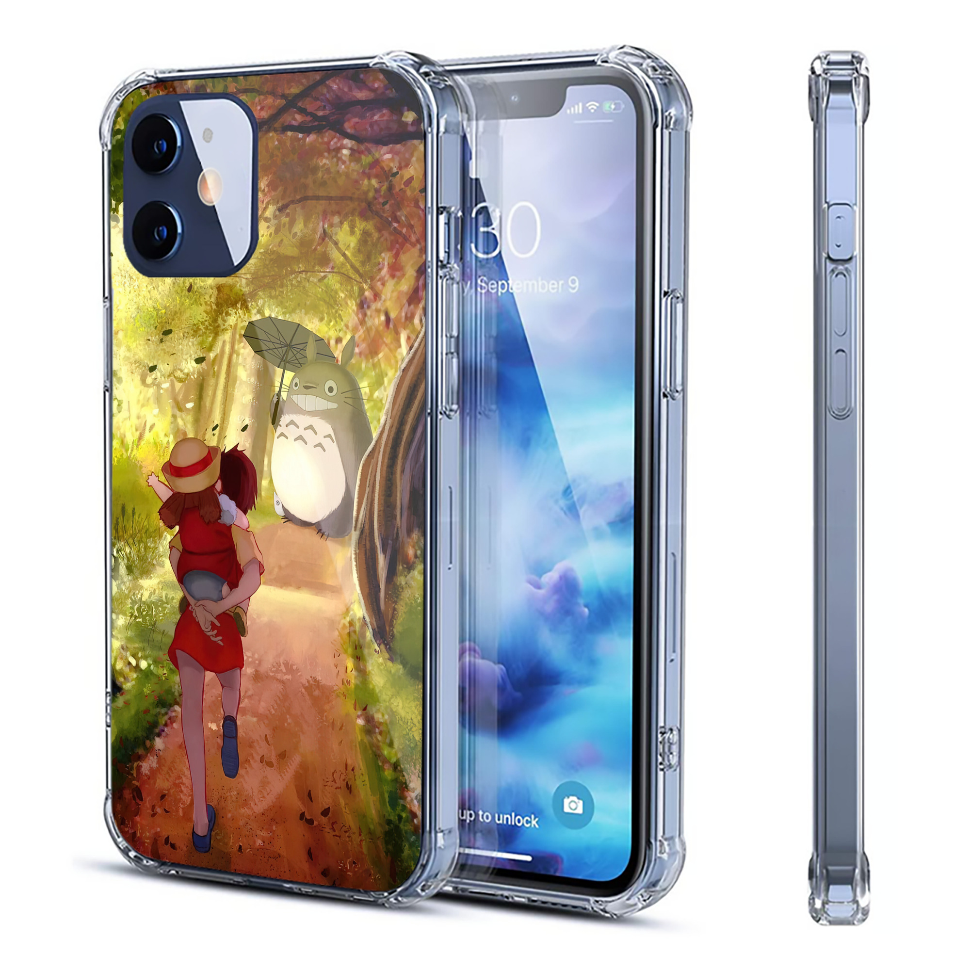 （画像用） となりのトトロ 草壁メイ 草壁サツキ My Neighbor Totoro Satsuki Kusakabe Mei Kusakabe 【iPhone 12シリーズ対応】透明スマホケース（クリアソフトケース）